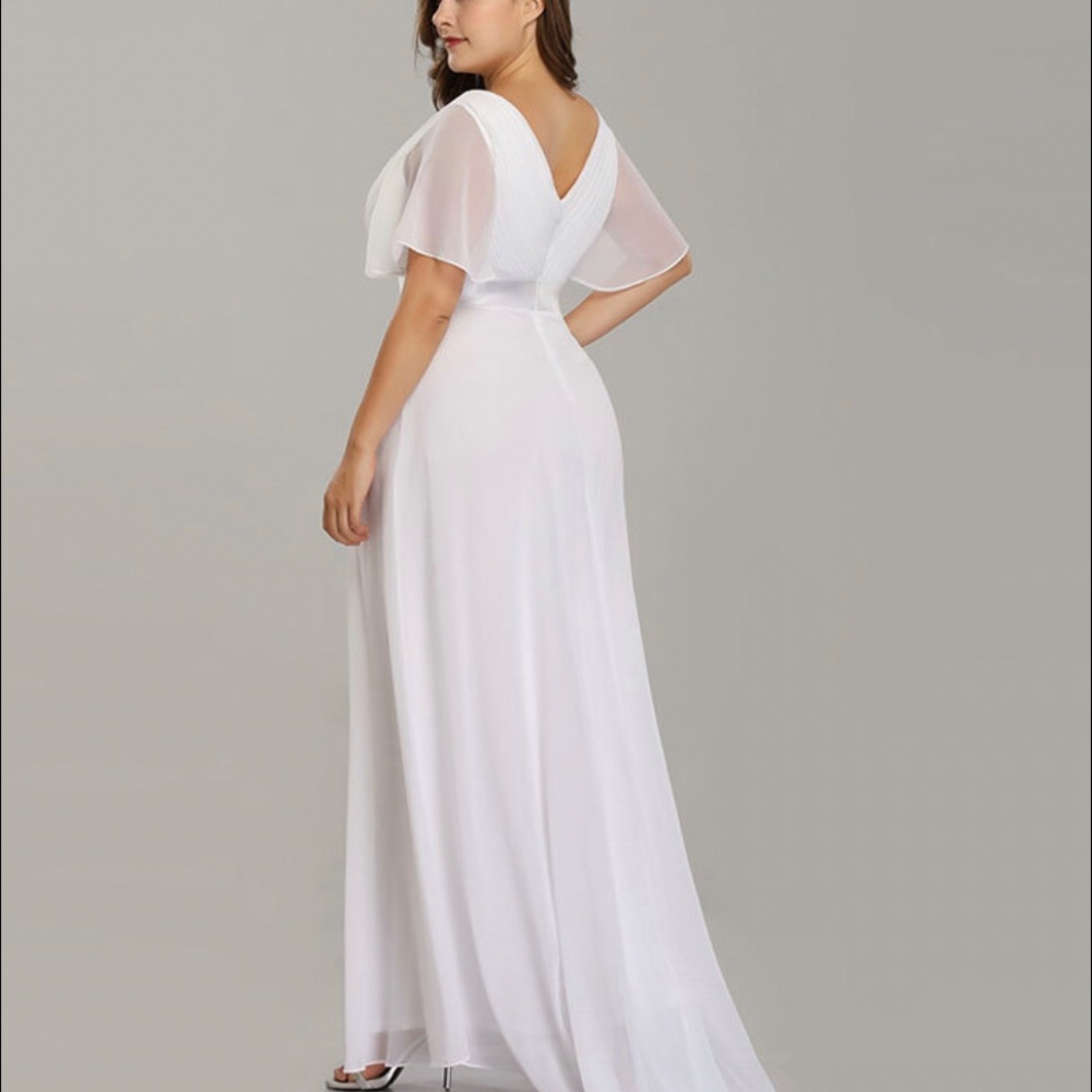 🔆Goddess Simple Pleated🔆 Maxi Dress Plus Size - Picture 2 of 5